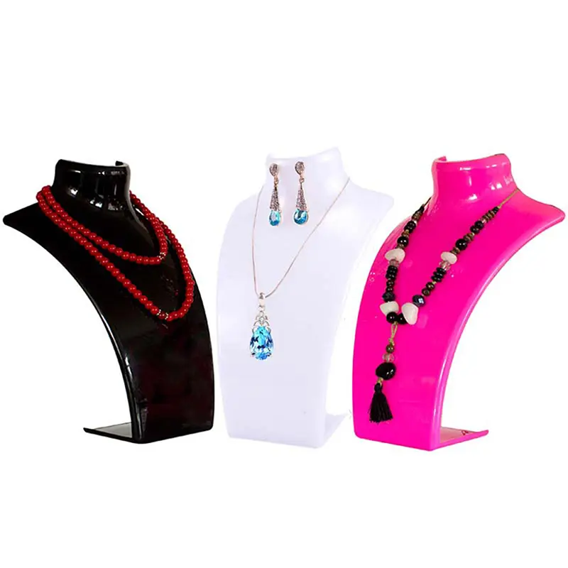 Mannequin Bust Jewelry Display Rack Necklace Holder Organizer For Ear Stud/Earrings Stand Chain