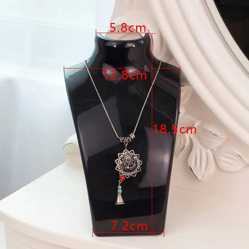 Mannequin Bust Jewelry Display Rack Necklace Holder Organizer For Ear Stud/Earrings Stand Chain