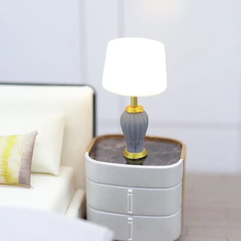 1 Pc 1:20 Dollhouse Mini Furniture Miniature Desk Table Lamp Toy fpr Children Baby Gift Toy Doll House Accessories