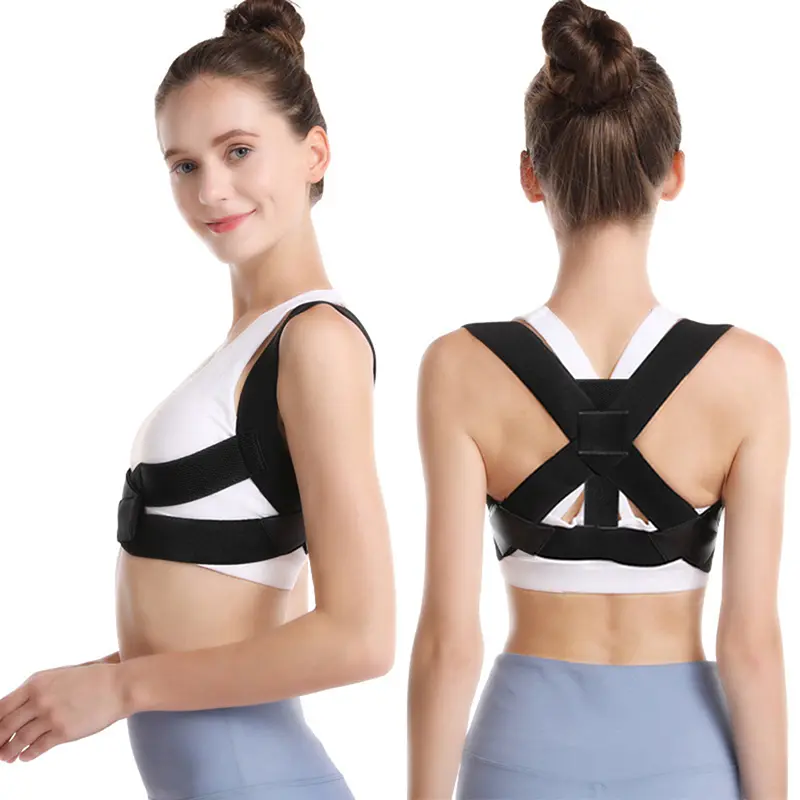 Women Adjustable Elastic Back Support Belt Chest Posture Corrector Shoulder Brace Body Shaper Corset Invisible