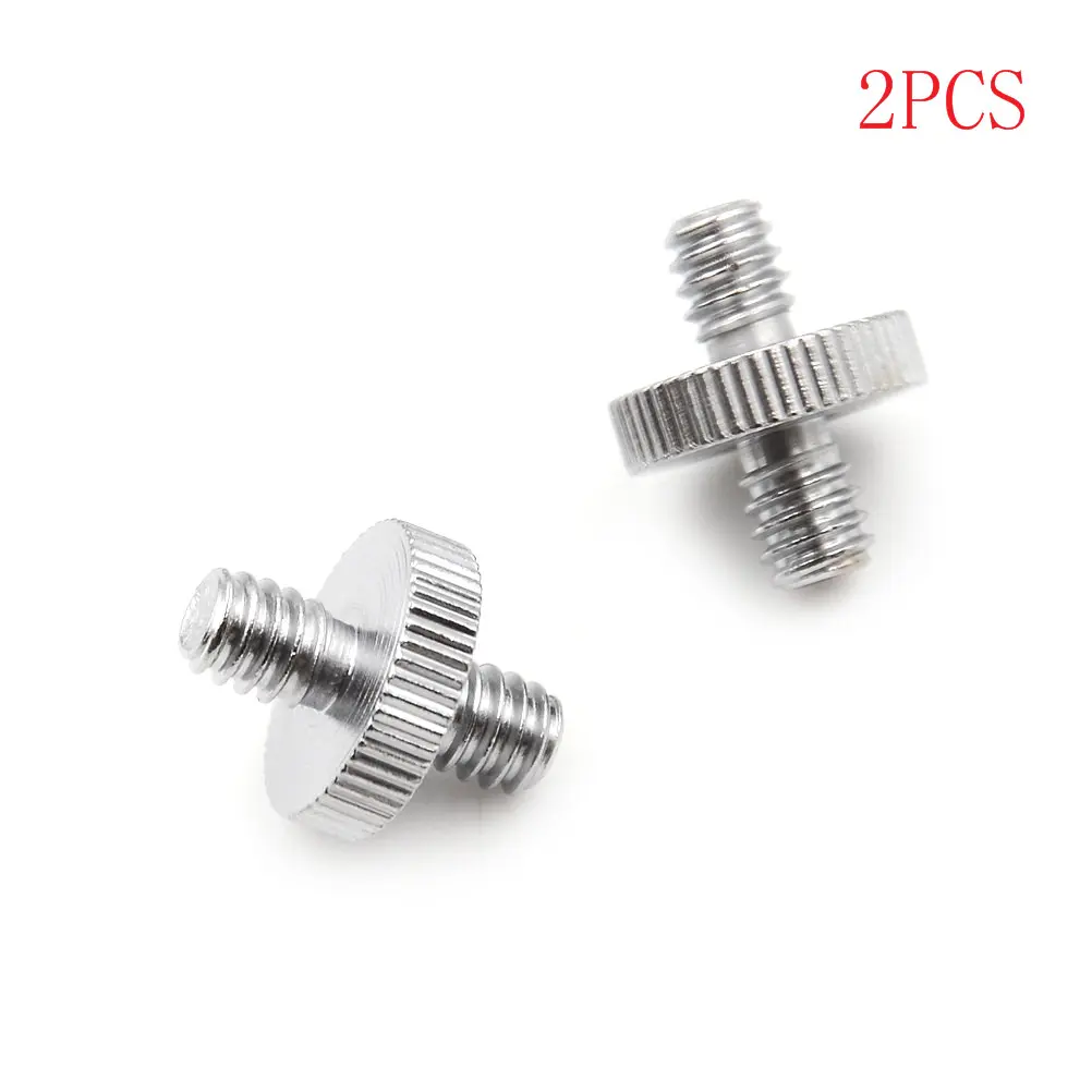 1/4" Male to Threaded Metal Adapter 1/4 Inch Double Screw Supports Tripod Stand Camera Accessories