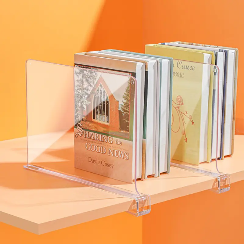 Minimalist Modern Closet Bag Dividers Transparent Acrylic Dividers Bookends Desktop Organizer Shelf