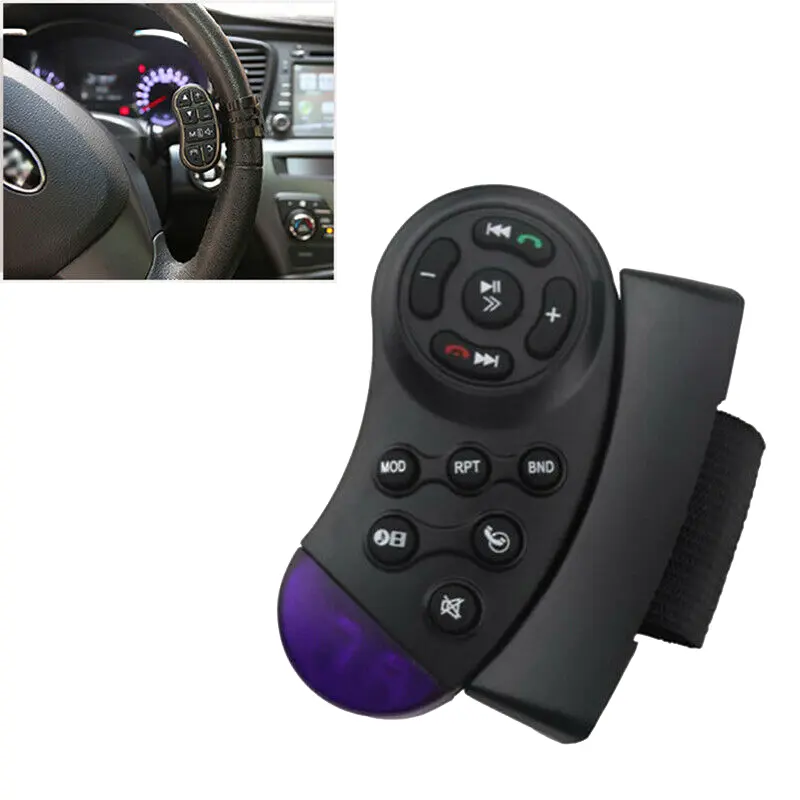 1pc Universal Car Steering Wheel Wireless Remote Control Switch Vehicle Bluetooth MP3 DVD Stereo 11 Buttons for Player
