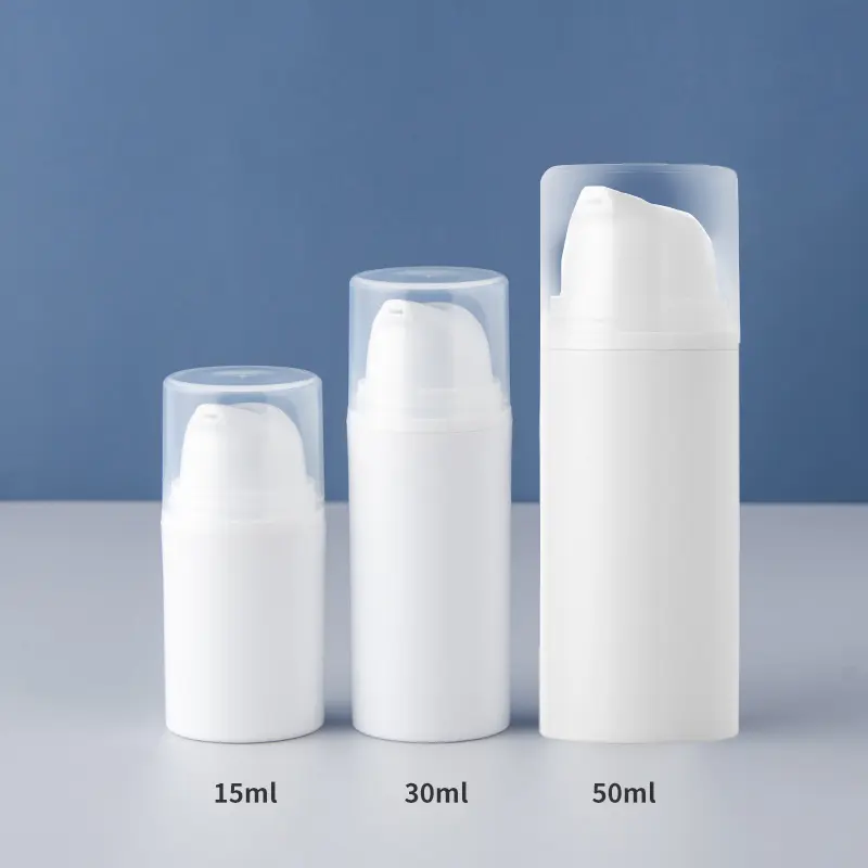 15/30/50ml Empty Cocked Spout Snap-On Vacuum Bottle PP Mini Lotion Airless Pump Bottles Travel Emulsion
