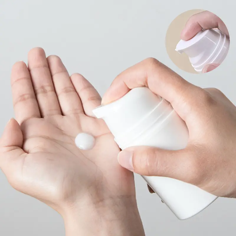 15/30/50ml Empty Cocked Spout Snap-On Vacuum Bottle PP Mini Lotion Airless Pump Bottles Travel Emulsion