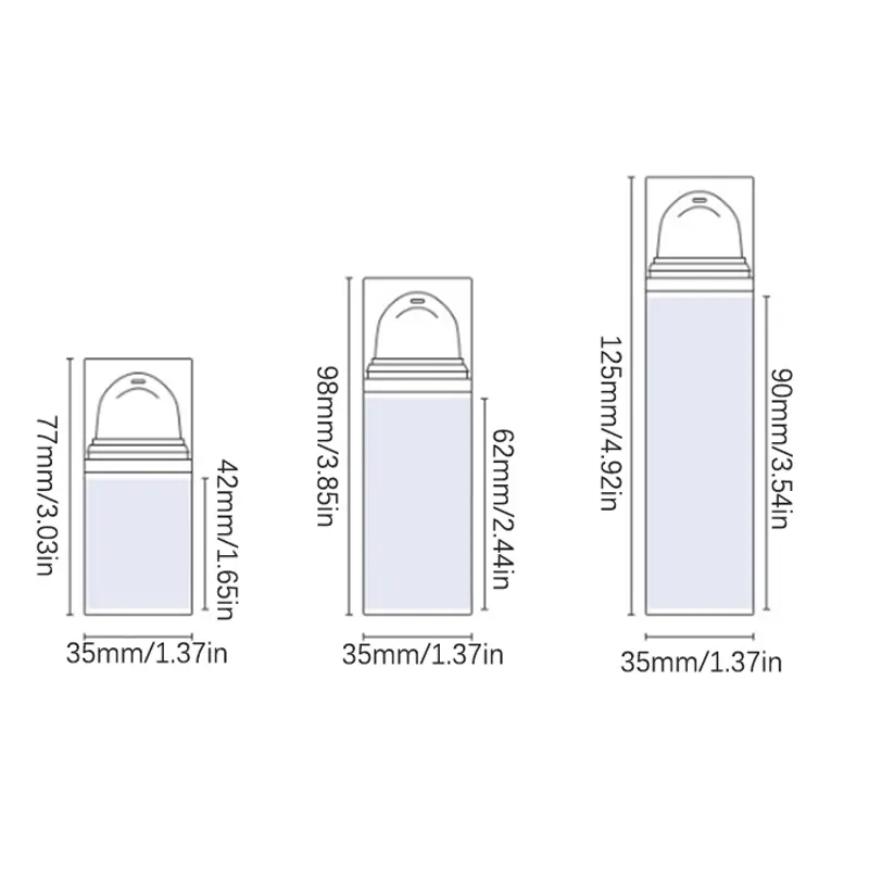 15/30/50ml Empty Cocked Spout Snap-On Vacuum Bottle PP Mini Lotion Airless Pump Bottles Travel Emulsion