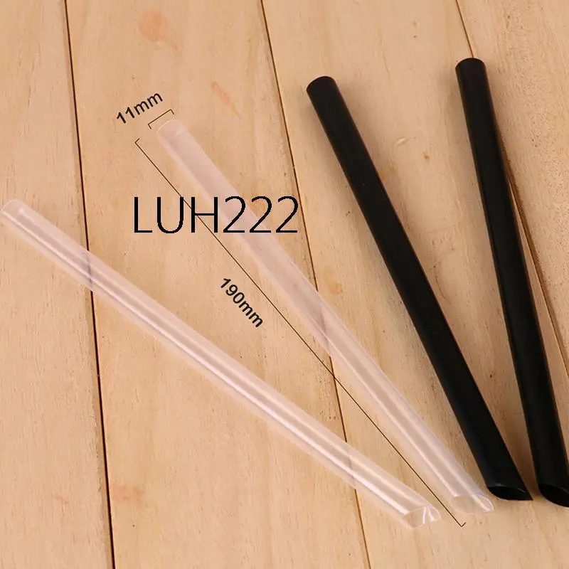 100pcs 7.5" Big Milkshake Straws Bubble Boba Milk Tea Plastic Thick Smoothie Cold Drinking Drinkware Bar Accessories