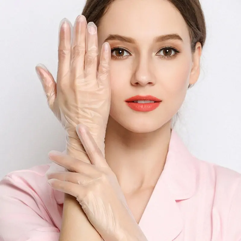 100 Pieces Disposable Food Plastic Gloves Kitchen Accessories For Restaurant BBQ Party Supplies