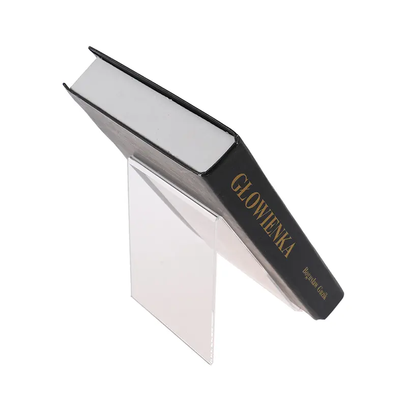 1Pcs Acrylic Book Stand Display Holder Desktop Transparent Bookshelf Magazine Vertical Ledge Table Shelf Organizer