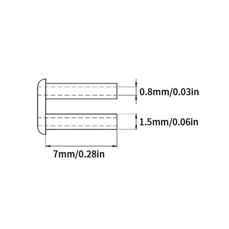 100 Pcs/Set Double Rubber Plug For Frameless Glasses Spare Buckle Prescription Glass Equipment Accessories