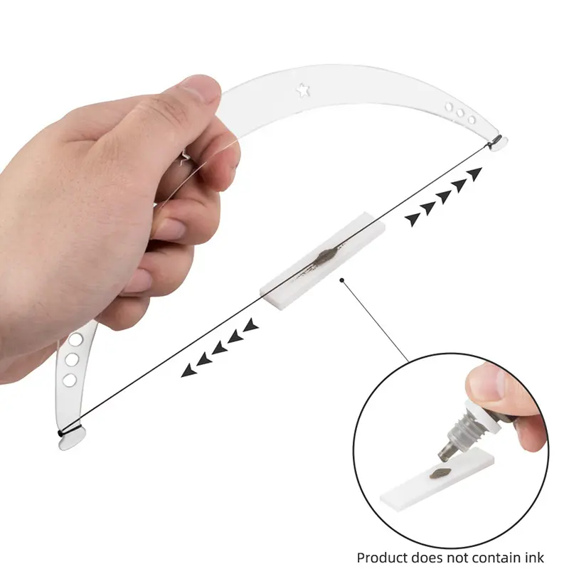Ruler Positioning Bow Eyebrow Mapping Make Up Measuring Tool Thread Dyeing Liner