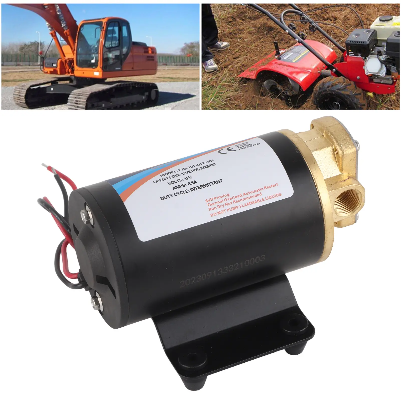 Electric Oil Pump Electric Oil Pump Gear Mini SelfPriming Oil Change Extractor Accessories 12.0L/min 3meter  Oil Change Pump