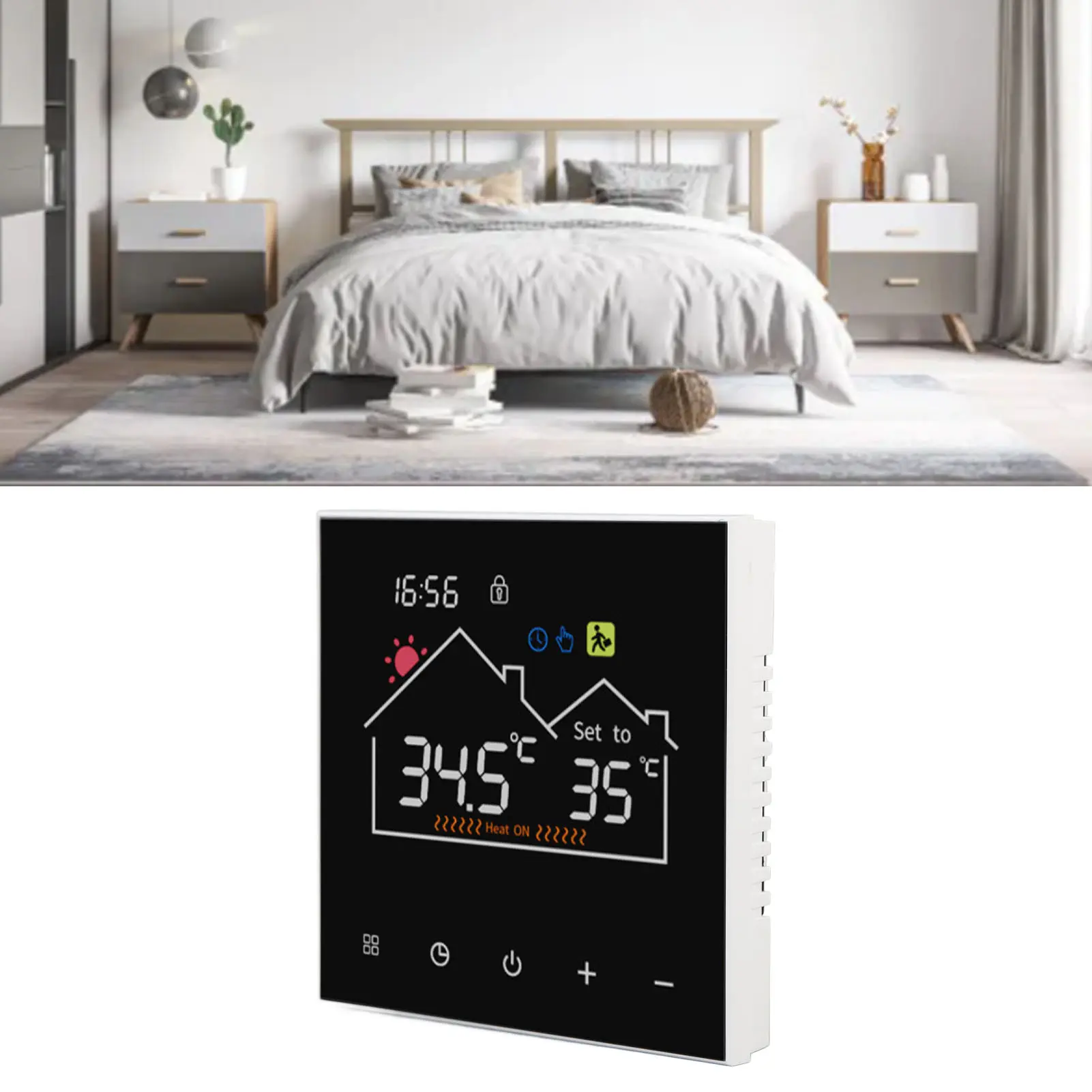 Smart Thermostat Controller Versatile Underfloor Heating Thermostat Programmable Color  Easy Installation for Home