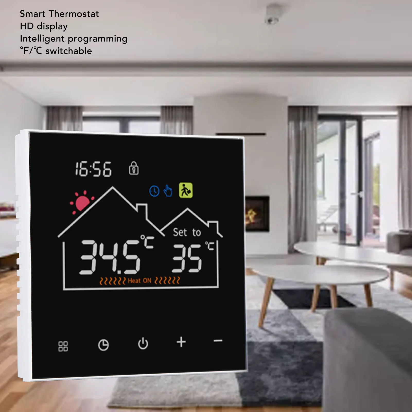 Smart Thermostat Controller Versatile Underfloor Heating Thermostat Programmable Color  Easy Installation for Home