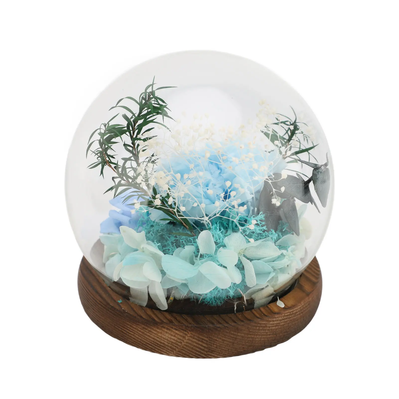 Eternal Flower in Glass Dome Exquisite Romantic LED Light Up Preserved Flower in Glass Dome Preserved Flower in Glass Dome