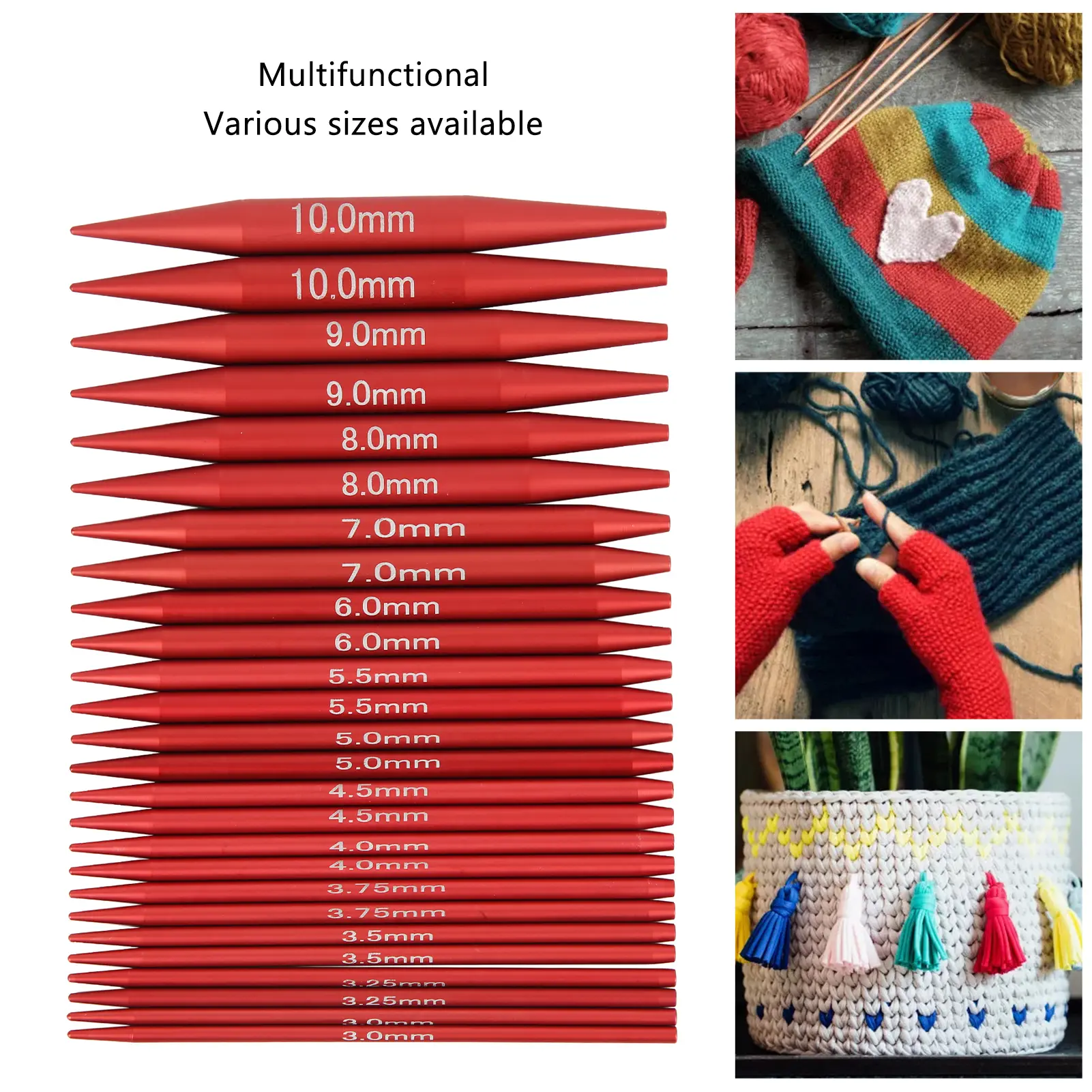 Circular Knitting Needles Multifunctional Wide Uses Knitting Needles Set Interchangeable for Socks  for Sweaters  for