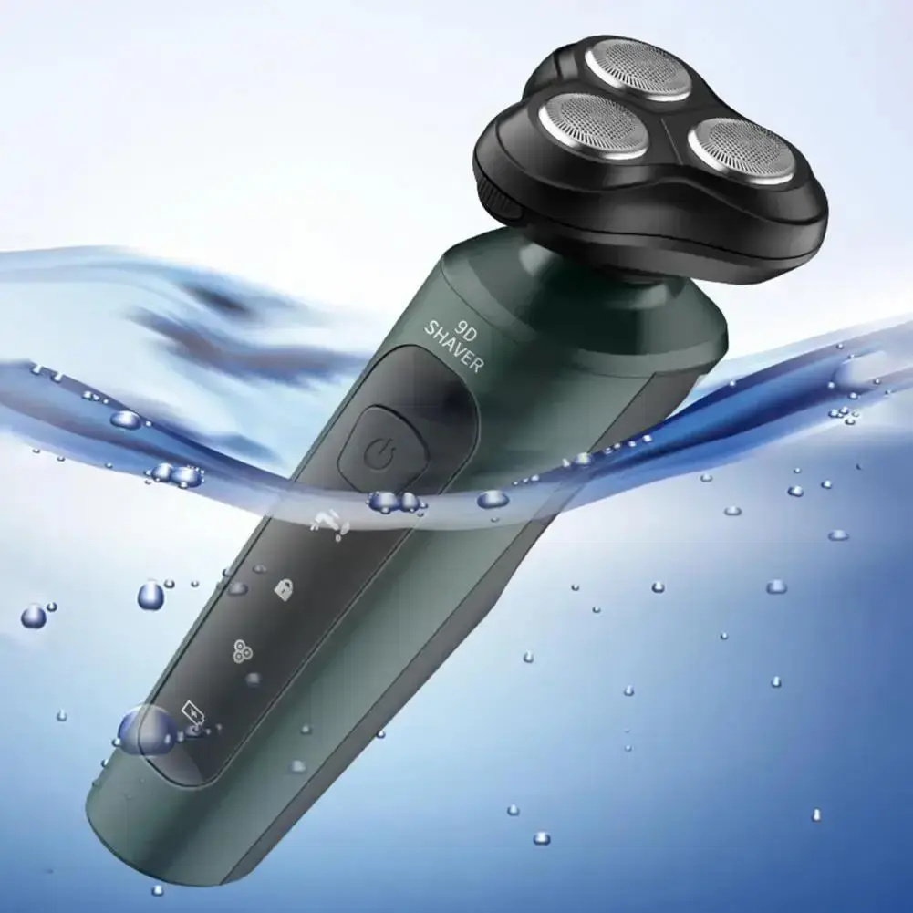 Electric Shavers for Men Waterproof Electric Trimmer Razor Wet &amp Dry Use Rechargeable Battery Rotary Shavers Machine Shaving