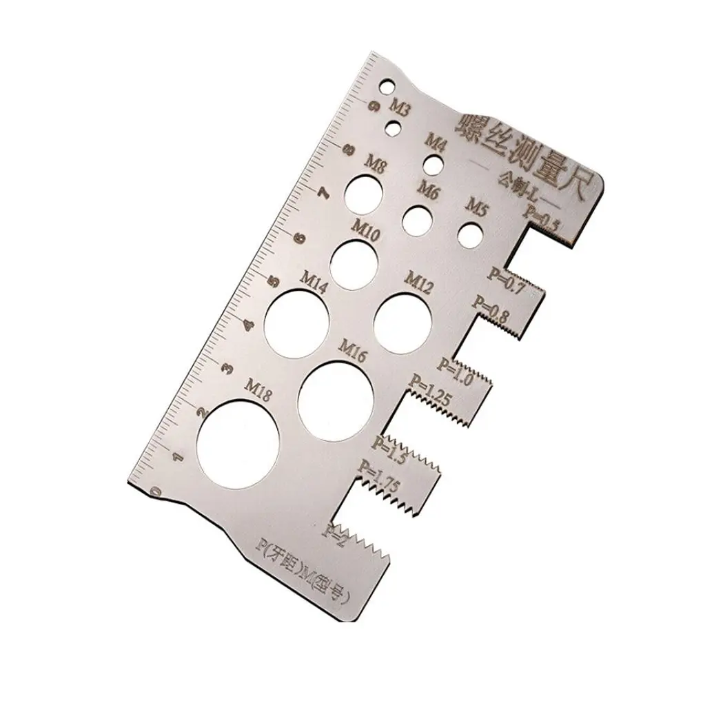 For Industrial Applications Metric Ruler Screw Thread Gauge User-Friendly Operation Versatile Measurement Capabilities