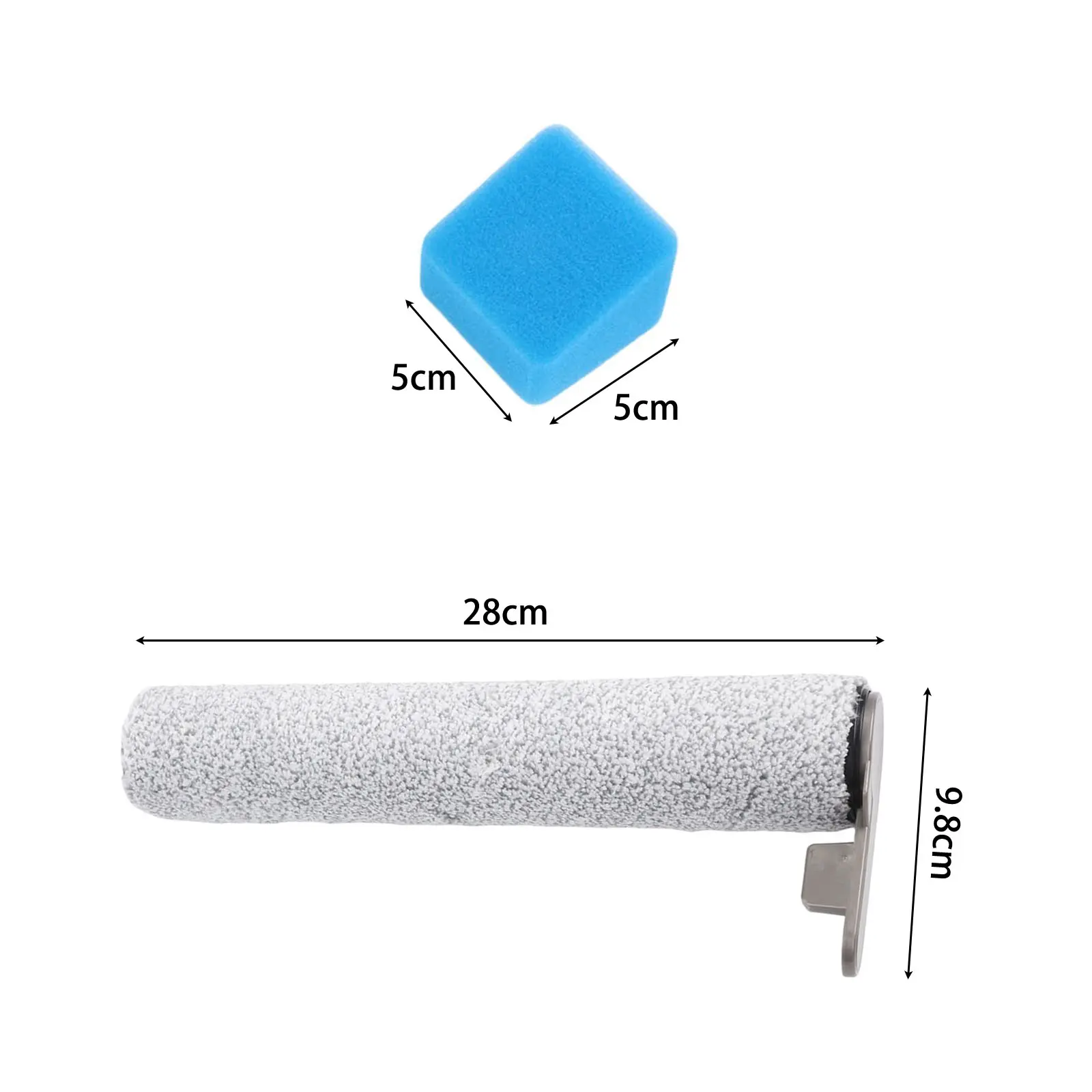 Main Side Brush Kit Roller Brush Filters Nylon Filtration Plastic Material Versatile Usage Lint Brush For Furniture Cleaning