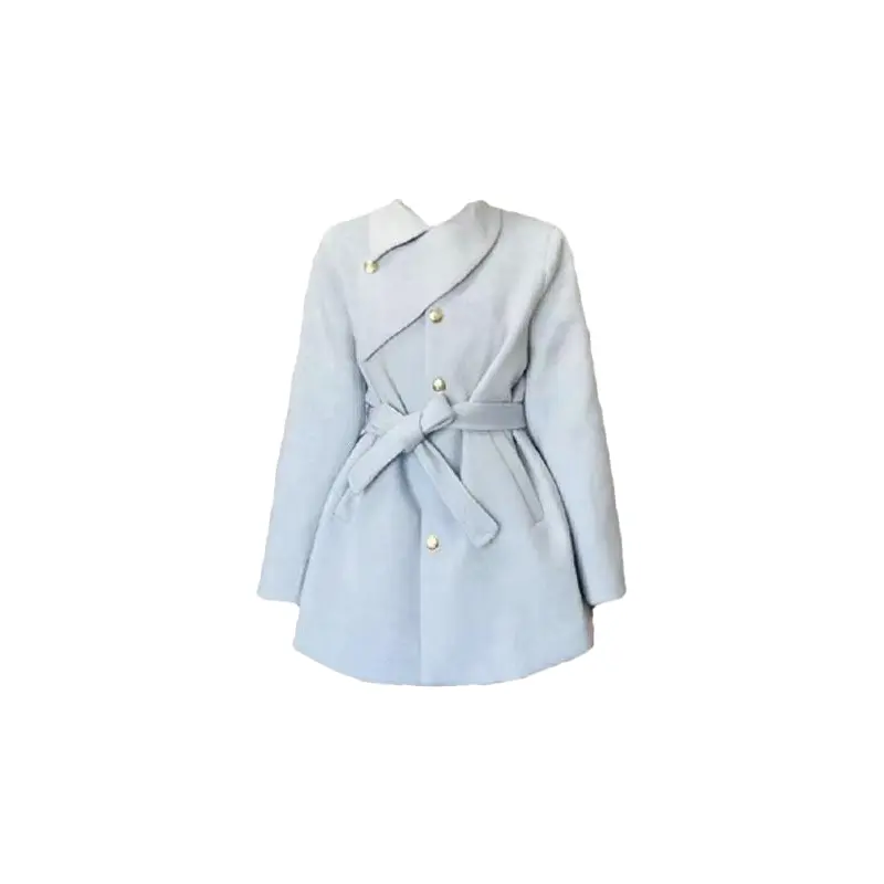 Fashion Popular Elegant Women's Winter 2024 New Waist Show Small Temperament Tweed Coat Mainland China Long Women Jacket
