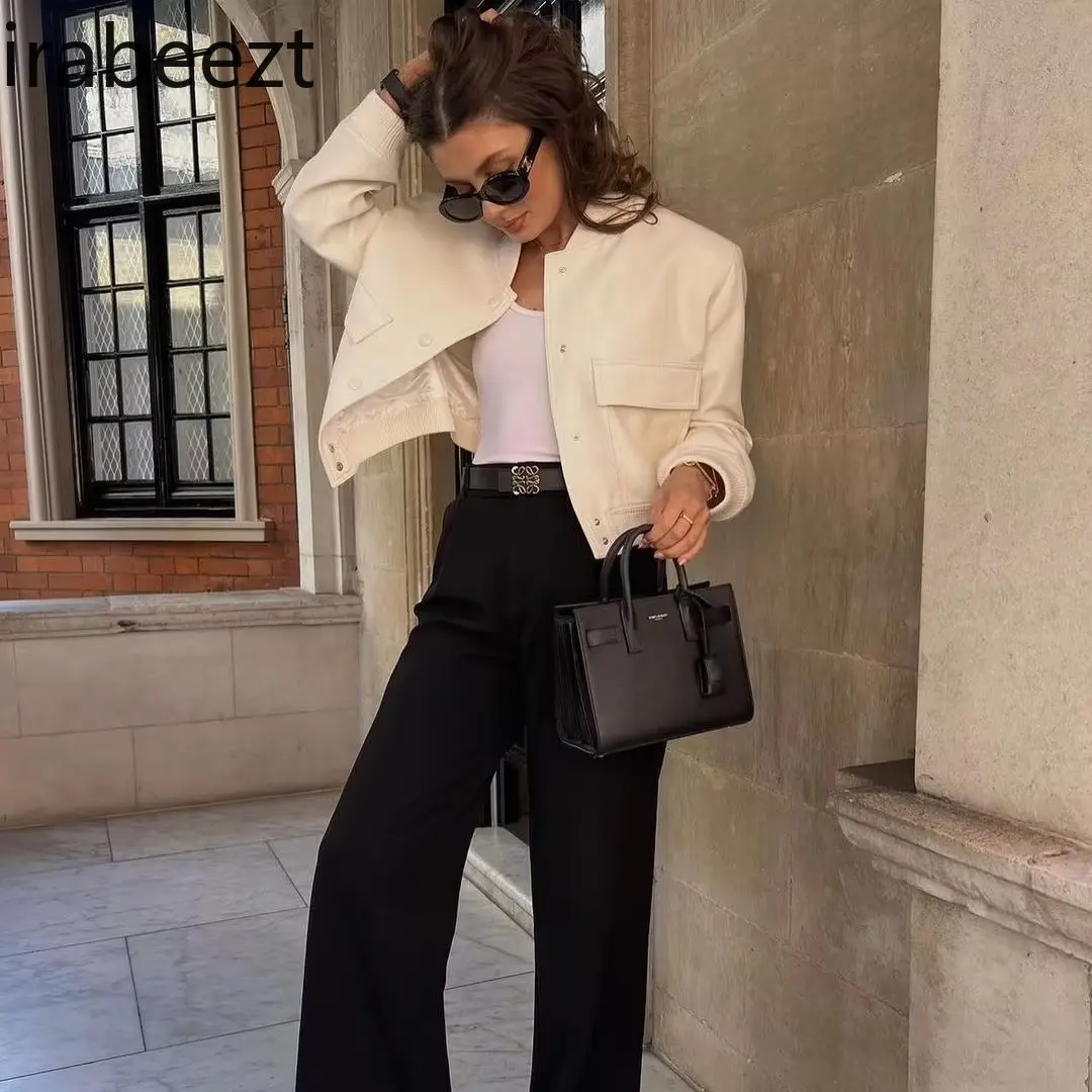 Women's Spring and Autumn Fashion Short Bomber Coat Female Temperament Versatile Short Female Baseball Jacket