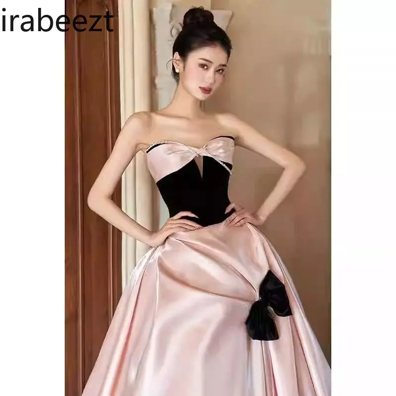 Women's 2025 New Evening Gown Luxury Design Banquet Cocktail Party Gown Elegant Graduation Birthday High-End Vintage Dress