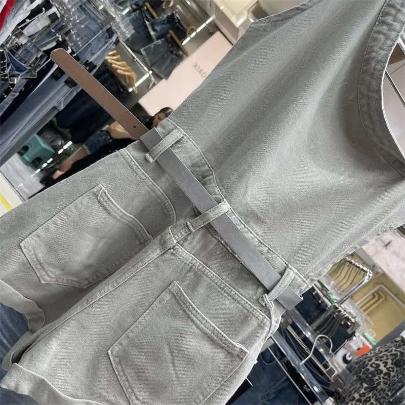 One Shoulder Denim Jumpsuit Women Playsuits Sleeveless Off Shoulder Rompers Hot Girl Outfits for Summer 2025