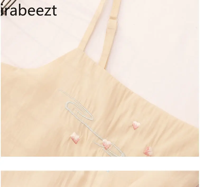 Hanfu Small Camisole Vest Base Embroidered Flower Autumn Women's Clothing Ethnic Style Elements Inner Base Tube Top