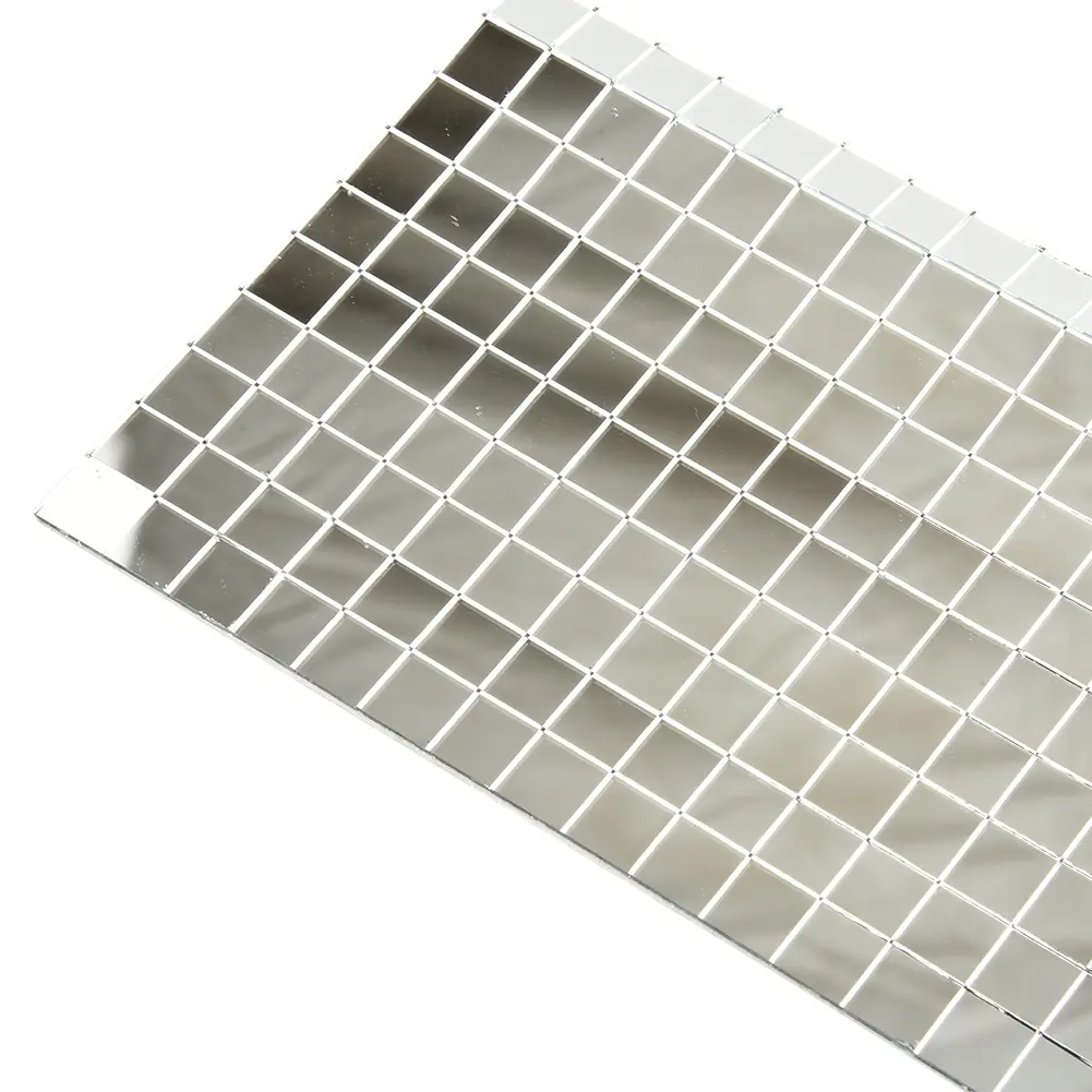 Decorative Glass Mirror Mosaic Tiles 15x10cm 150 Piece Set for Creative Wall Art and DIY Projects Real Glass Material