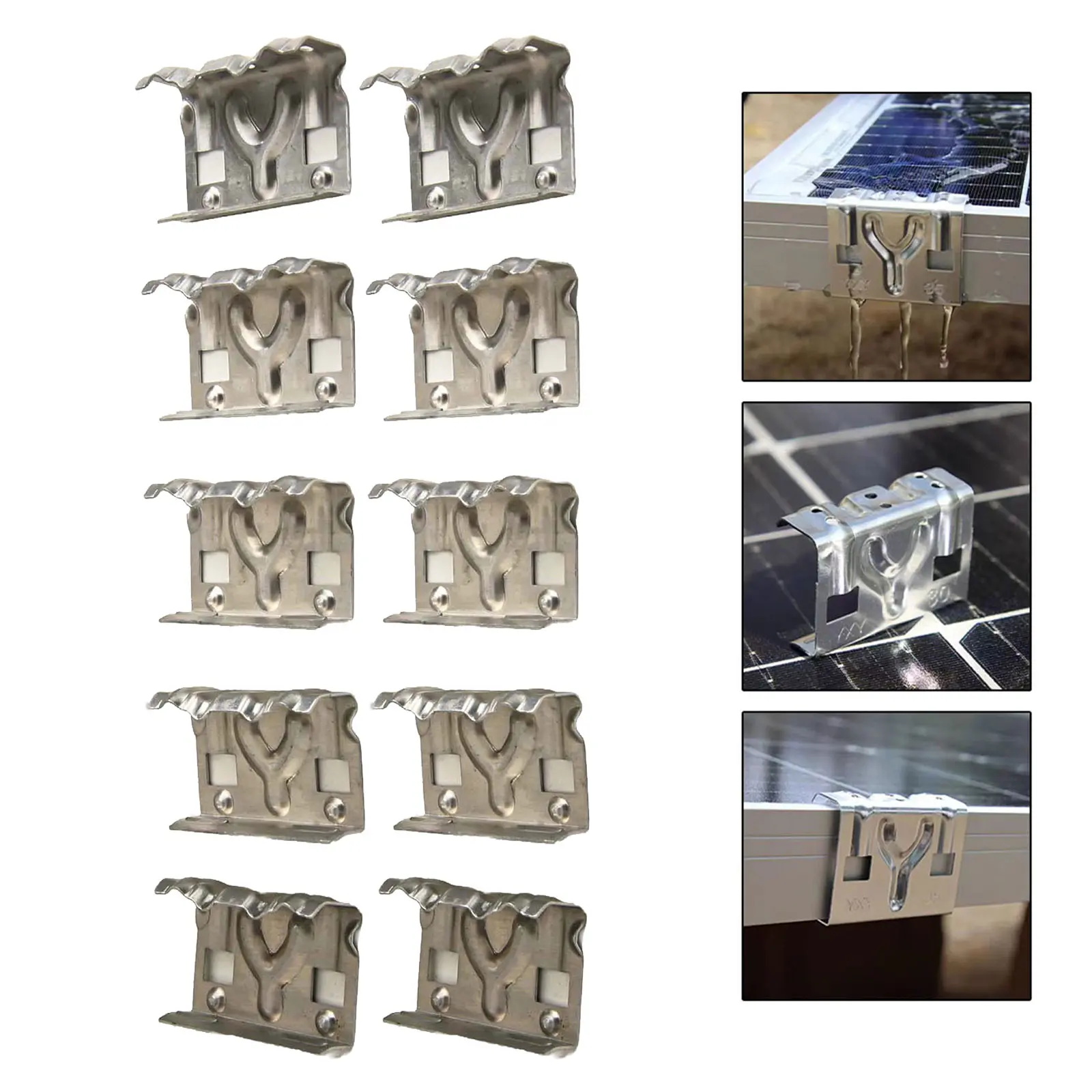 Aluminum Drain Clips Water Drainage Clips Solar Panel Maintenance Efficient Water Drainage Maximizes Solar Efficiency