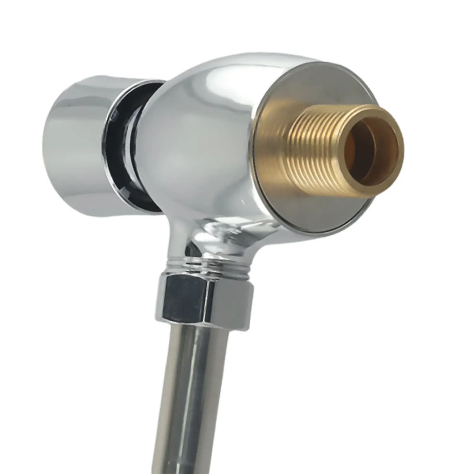 For Public Toilets Urinal Flush Valve Bathrooms Sturdy Attachments Automatic Shutoff Button Type Hand Press Hardness
