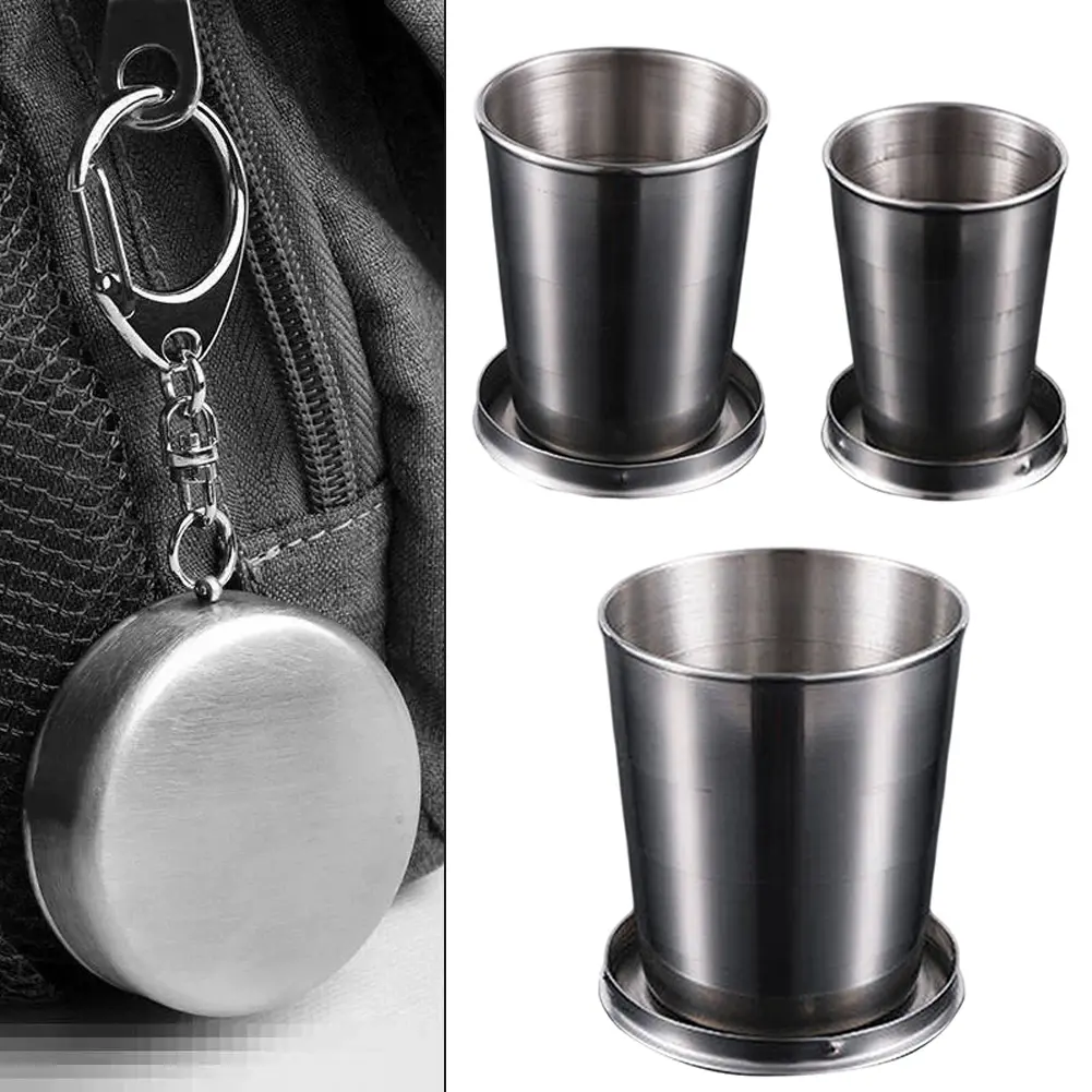 Compact Drink Container Folding Camping Utensils Travel Gear Hygienic Camping Accessory Lightweight Camping Gear
