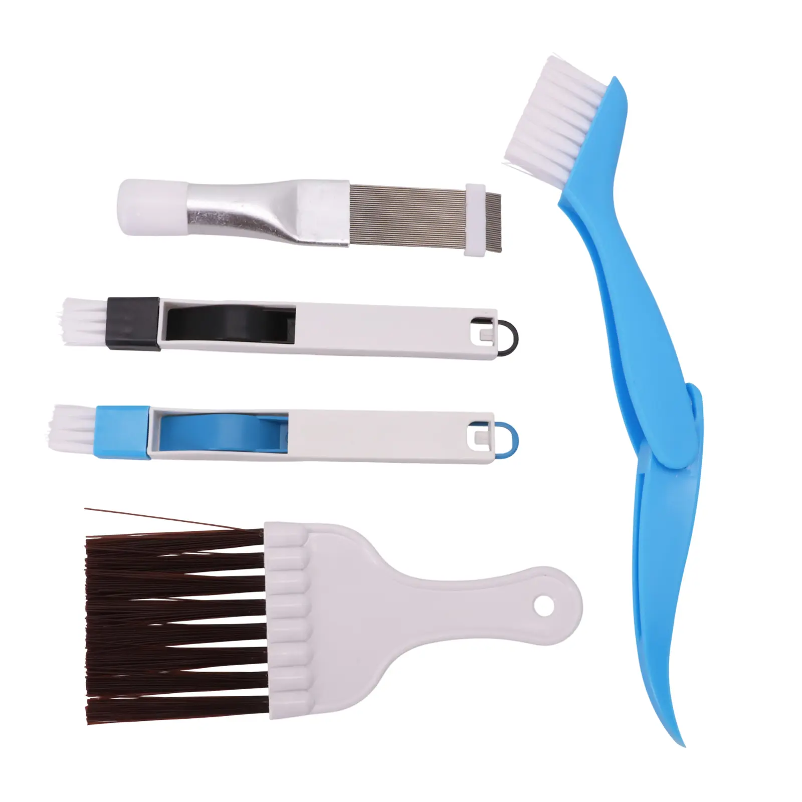 Comprehensive Brush Kit with 5 Pieces Perfectly Designed to Clean Air Conditioners Refrigerators Coils and More