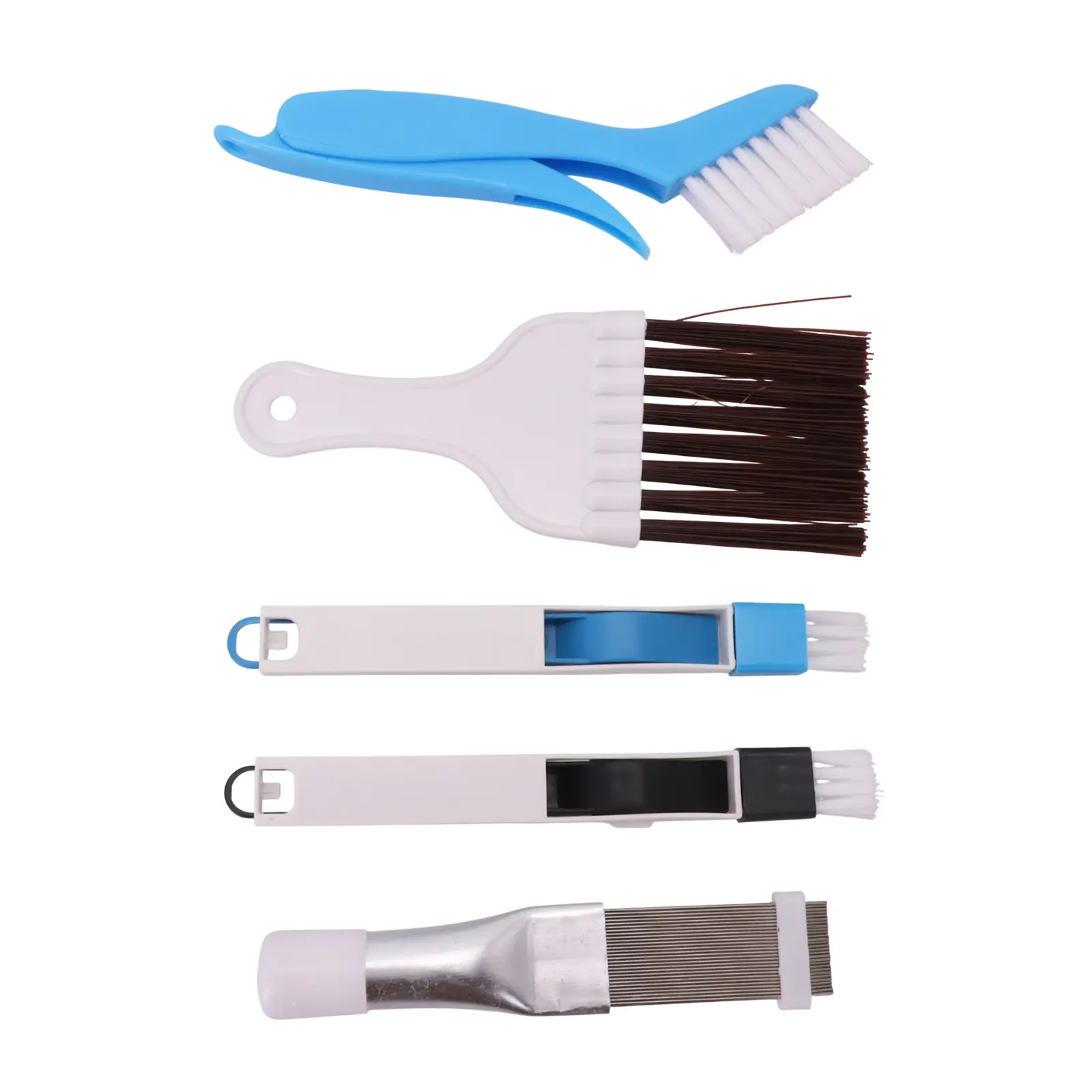 Comprehensive Brush Kit with 5 Pieces Perfectly Designed to Clean Air Conditioners Refrigerators Coils and More