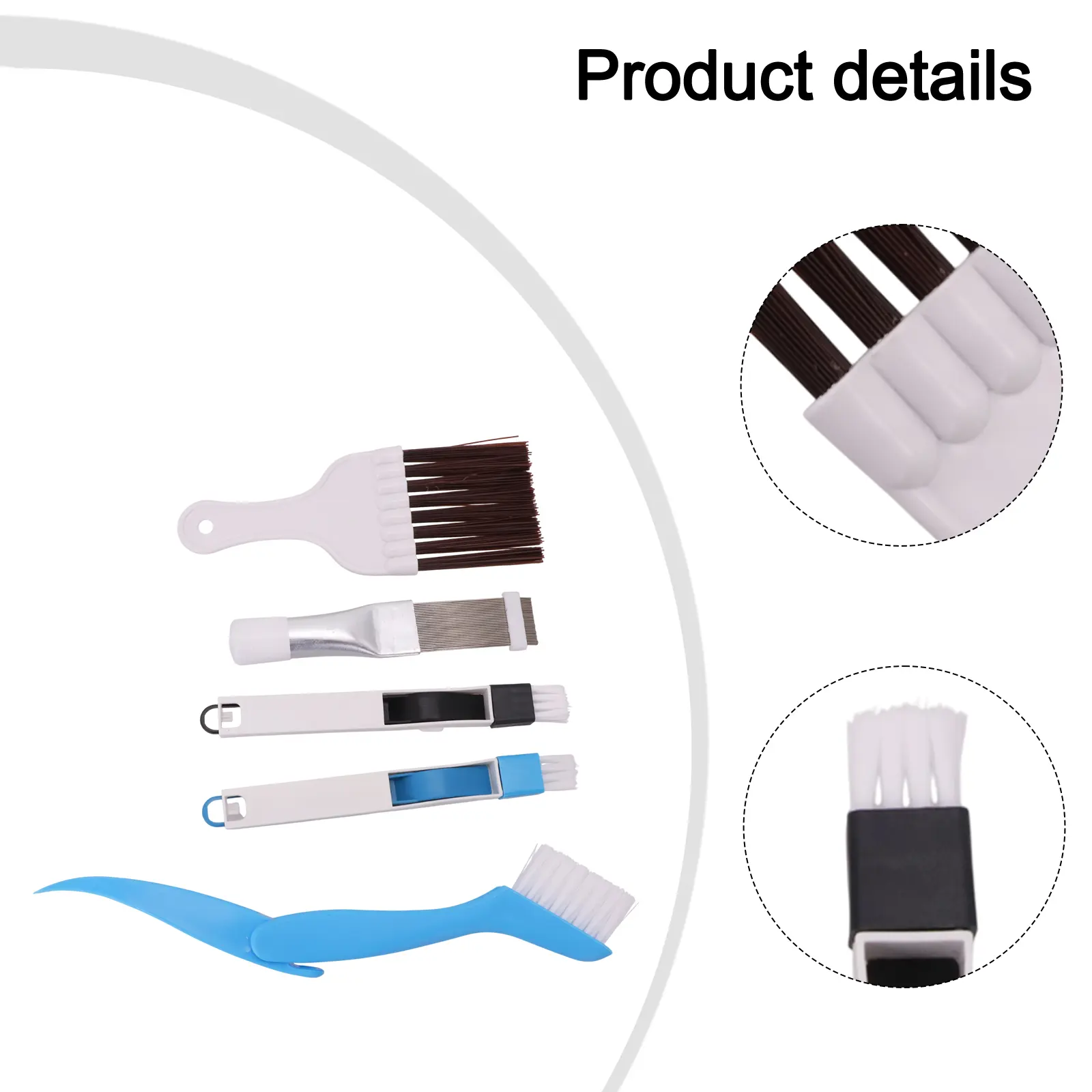 Comprehensive Brush Kit with 5 Pieces Perfectly Designed to Clean Air Conditioners Refrigerators Coils and More
