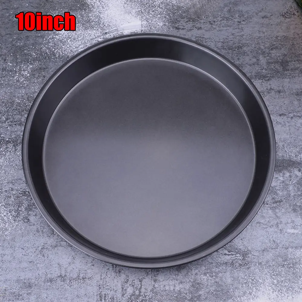 Nonstick Deep Dish Round Pizza Pan Carbon Steel Pie Tray for Oven Use Kitchen Baking Tool 9 12 Inch Size Range