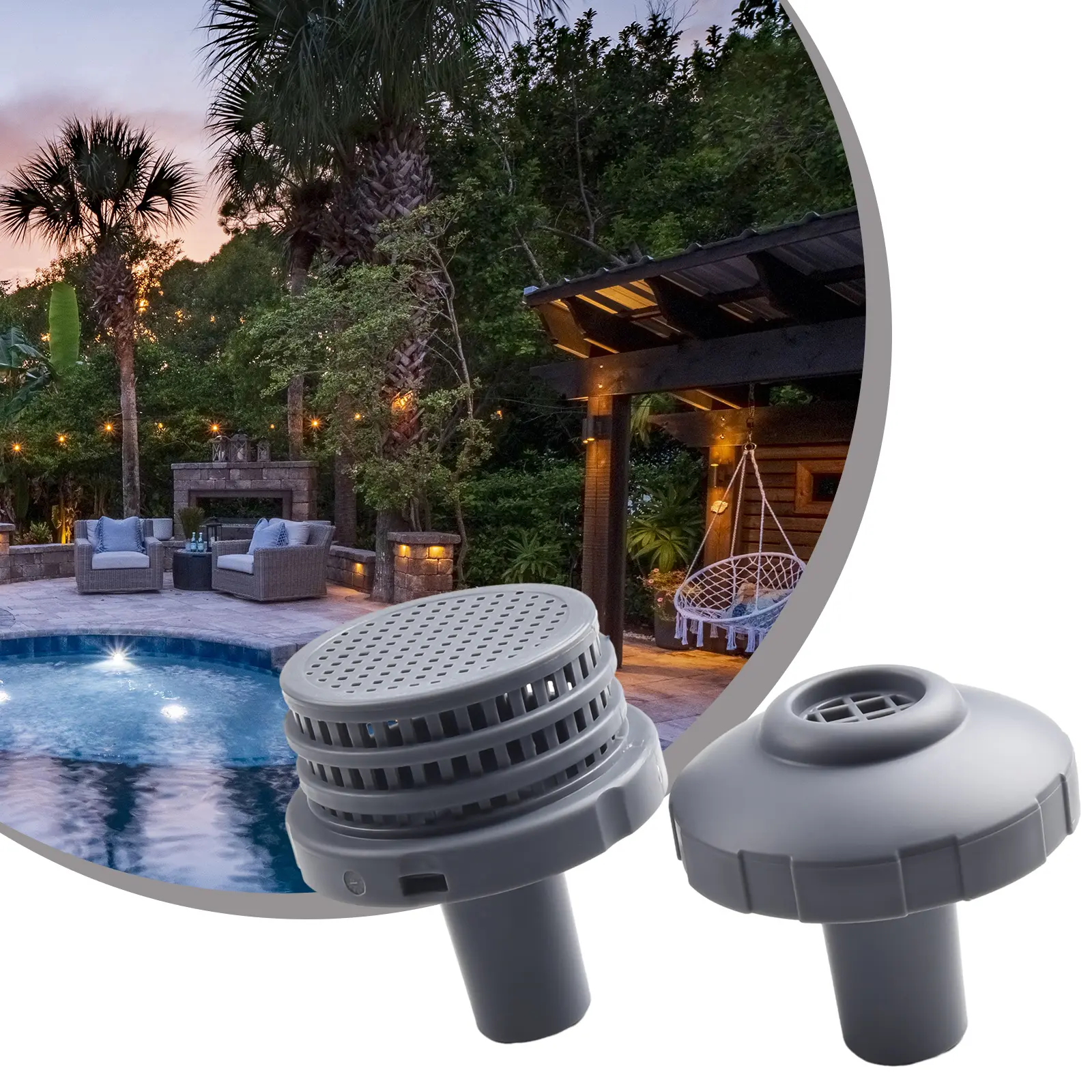 32mm Connection Set for INTEX Pool Hose with Screen Mesh Inlet Nozzle and Strainer Connectors for Above Ground Pool Systems