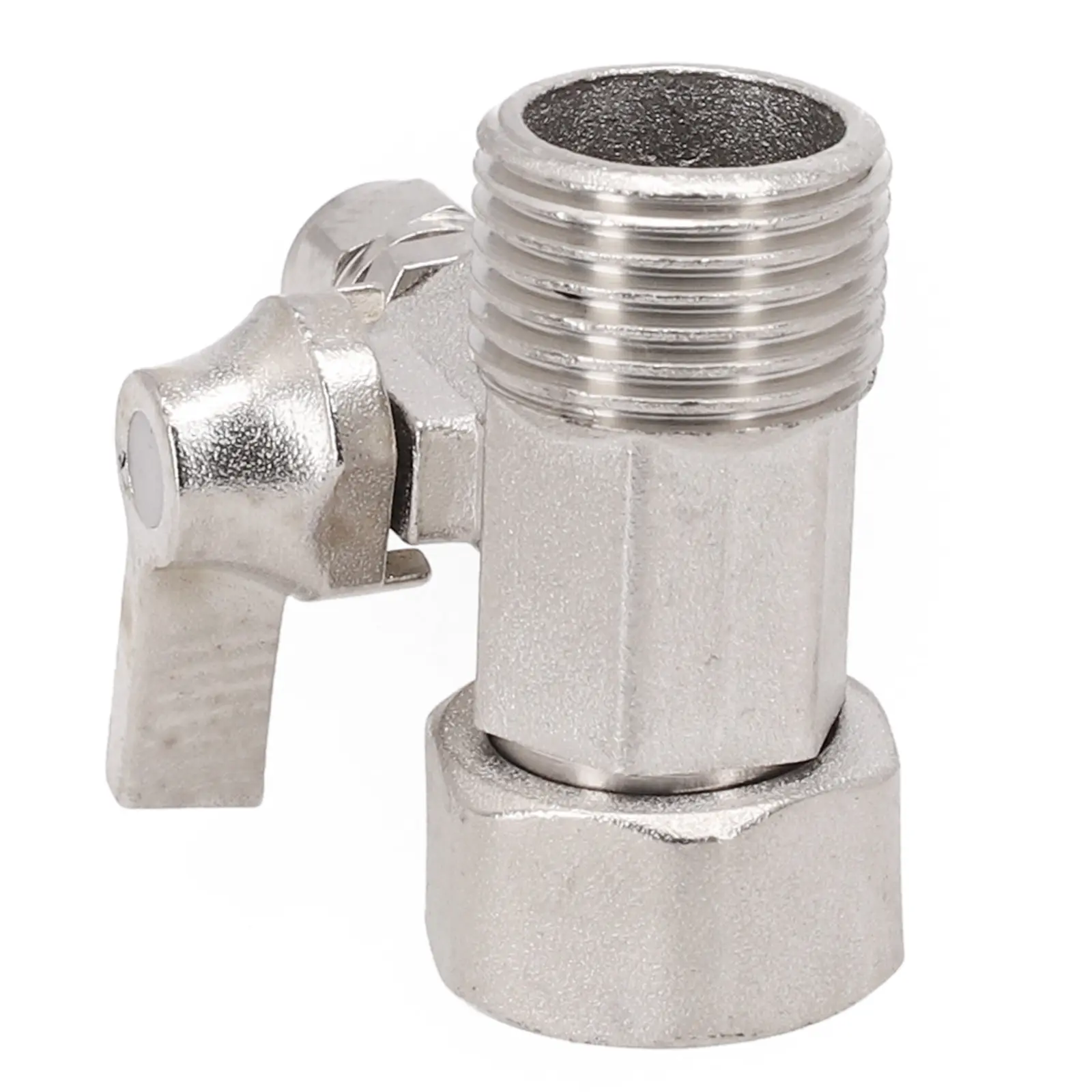 Home Improvement Plumbing Fixtures Water Adapter 1/2\\\\\\\" To 1/4\\\\\\\'\\\\\\\' Alloy RO Feed Silver With Shut-off Ball