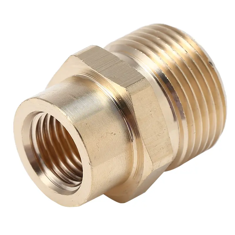 M22 Male Adaptor 1pc 1/4\" Female Brass For High Pressure Water Tools Internal And External Thread High Quality Practical