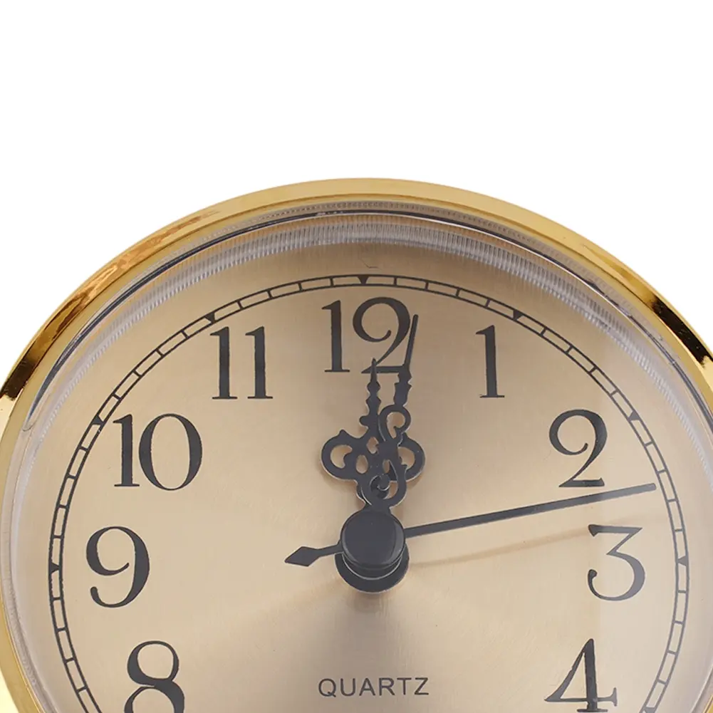 Clock Replacement Insert 90MM Quartz with Arabic Numbered Dial Movement Part for DIY Use and Clock Repair Rubber Ring