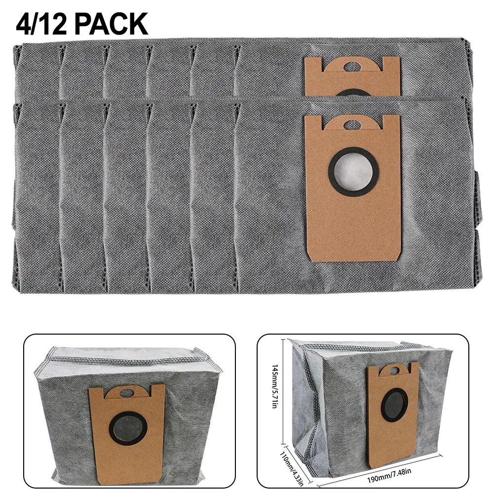 3L Capacity Robot Vacuum Bags High Efficiency Dust Bags Dust Bags 99.99 Dirt Capture Regular Replacement Recommended
