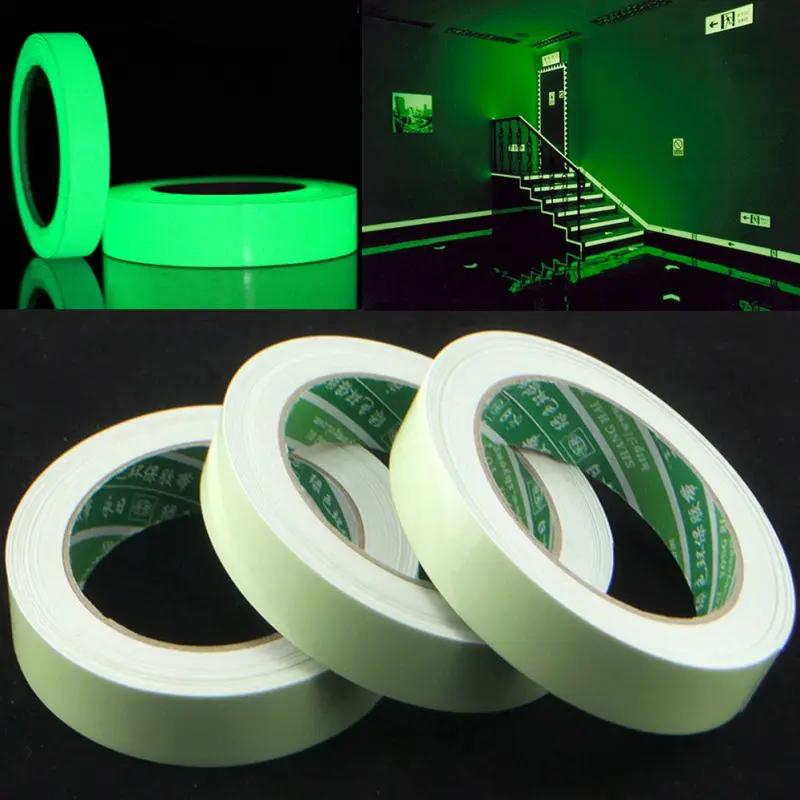 Hot Sale Film Sticker Luminous Tape Green PVC Glow In Dark Home Light Safety Self-adhesive Stage Stair 1-5cm Decor