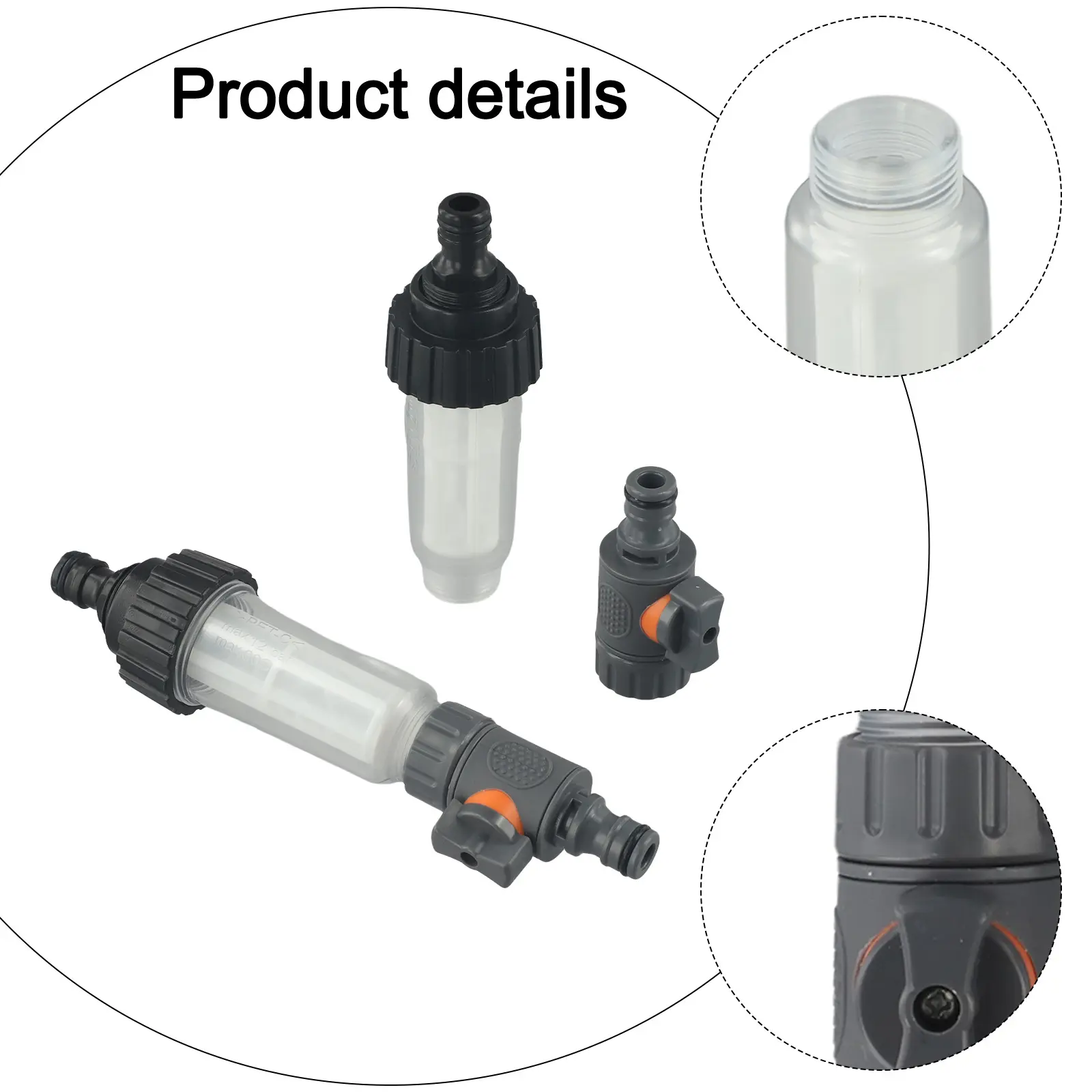 2set Water Filters Strainers Regulating Valves Quick Adapters For Water Tanks Containers Plastic Cleaning Tools Accessories