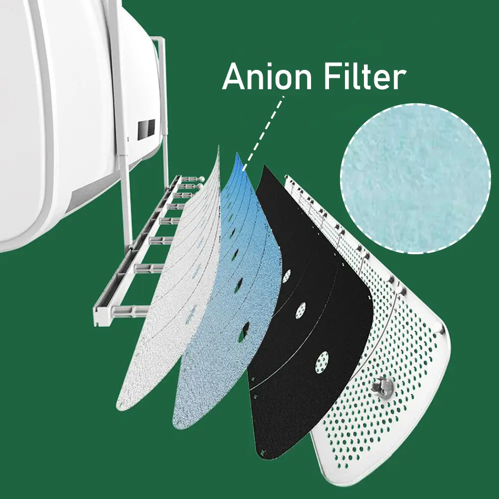 8 Leaf Adjustable Airflow Deflector for Wall Mounted Air Conditioners with Multiple Filter Options and Condensation Prevention