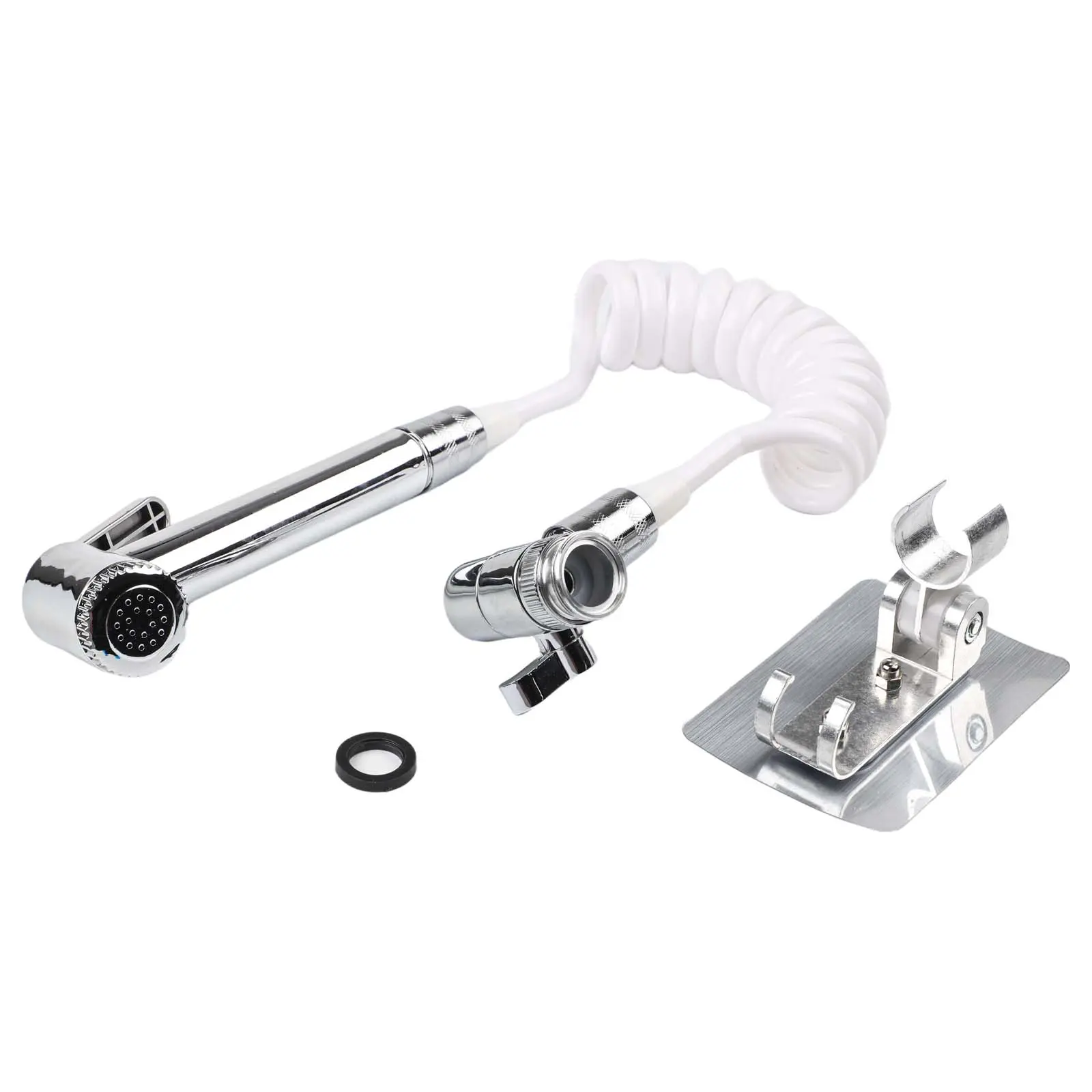 Silver Sprayer set ABS Hand Set Sink Sprinkler Valve Base Basin Bathroom Hose Household Pack Brand New Suitable