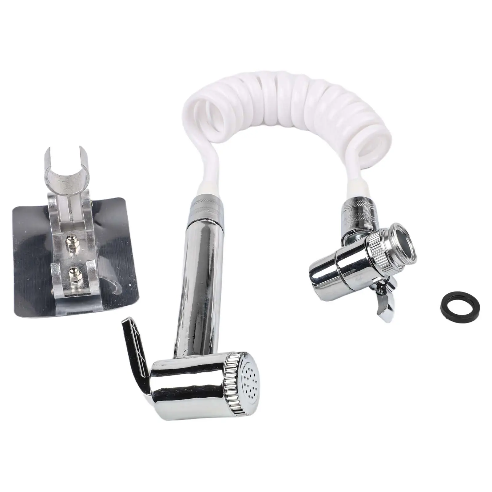 Silver Sprayer set ABS Hand Set Sink Sprinkler Valve Base Basin Bathroom Hose Household Pack Brand New Suitable