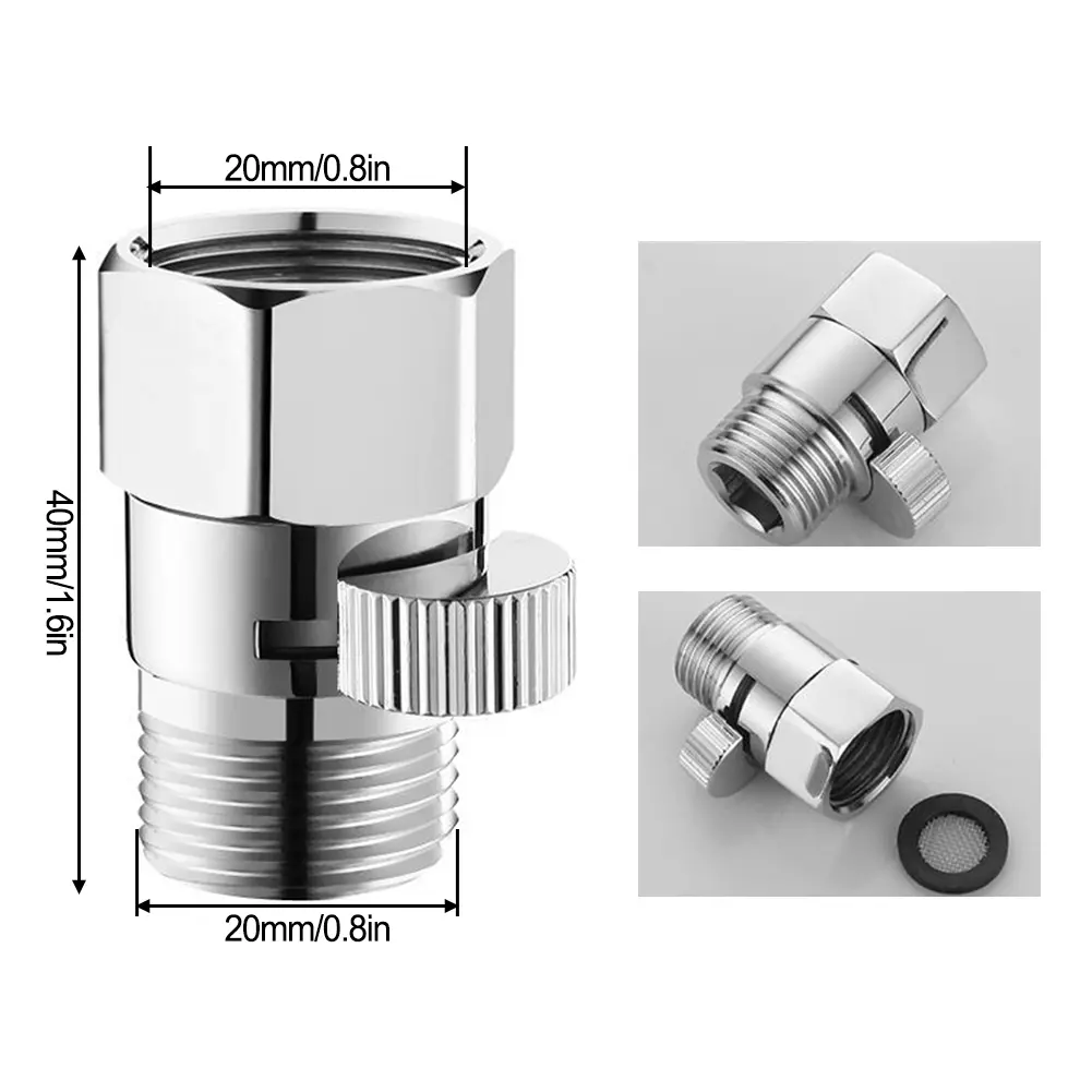 Quick Switch Shower On Off Valve 1x Anti-Leak Design Brass Brass Water Regulator Easy Operation G 1/2\" Standard Connector