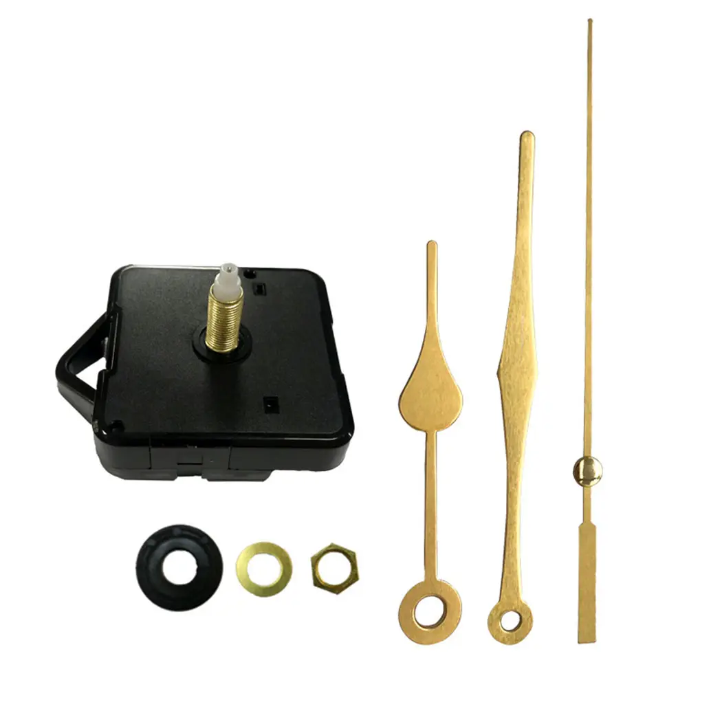 Gold Hands And Long Hands Quartz Clock Movement Accessories Silent Machine Wall Hands Pointer Set Spindle Mechanism Repair Kit