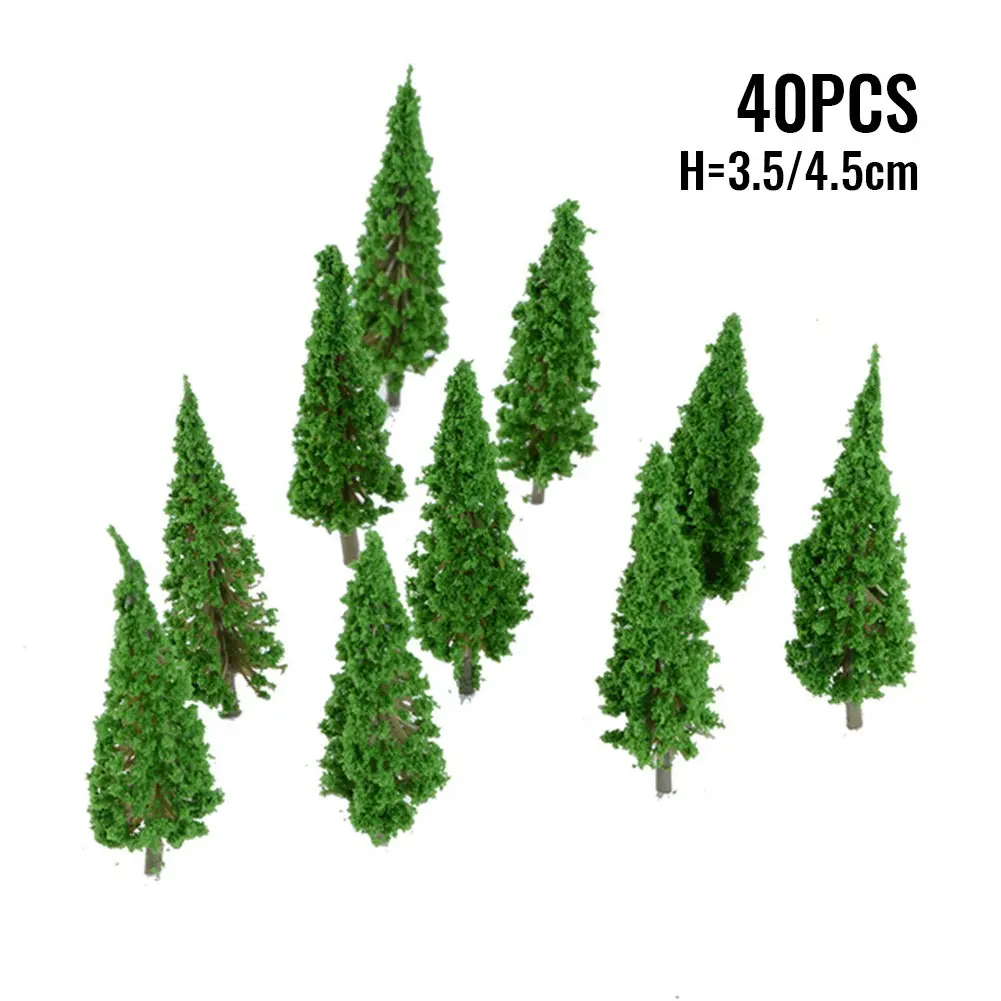 40-10pcs Model Trees 3D Landscape Artificial Miniature Tree Scenery Decoration Model Willow Trees Layout Train Railway 3.5-15cm
