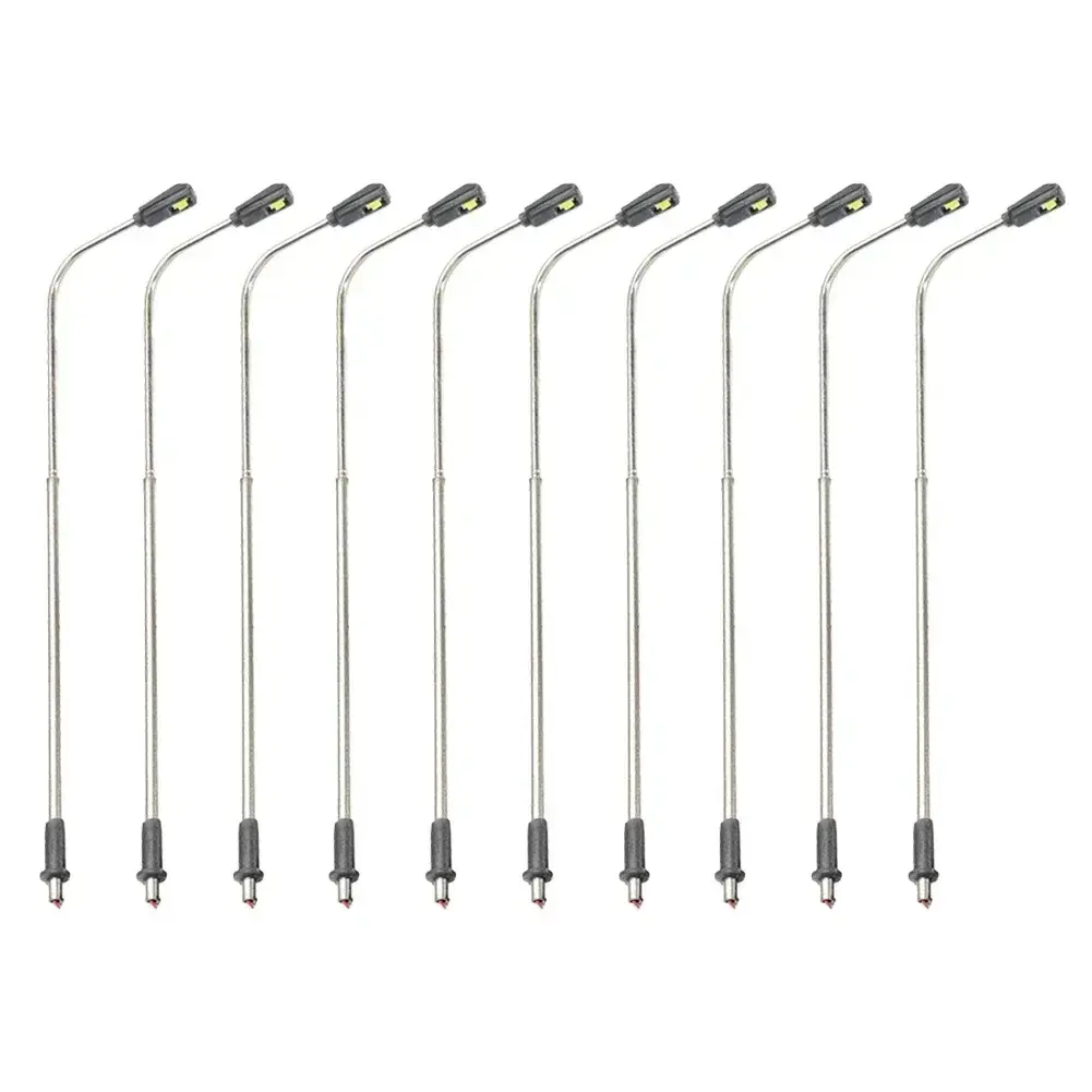 10pcs 1:150 Model Railway Train Lamp Post Street Advertising Lights 3V LED DIY Lamppost Layout Diorama Sand Table Landscape